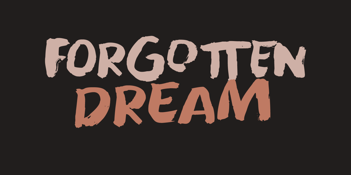 Beispiel einer Forgotten Dream Italic-Schriftart